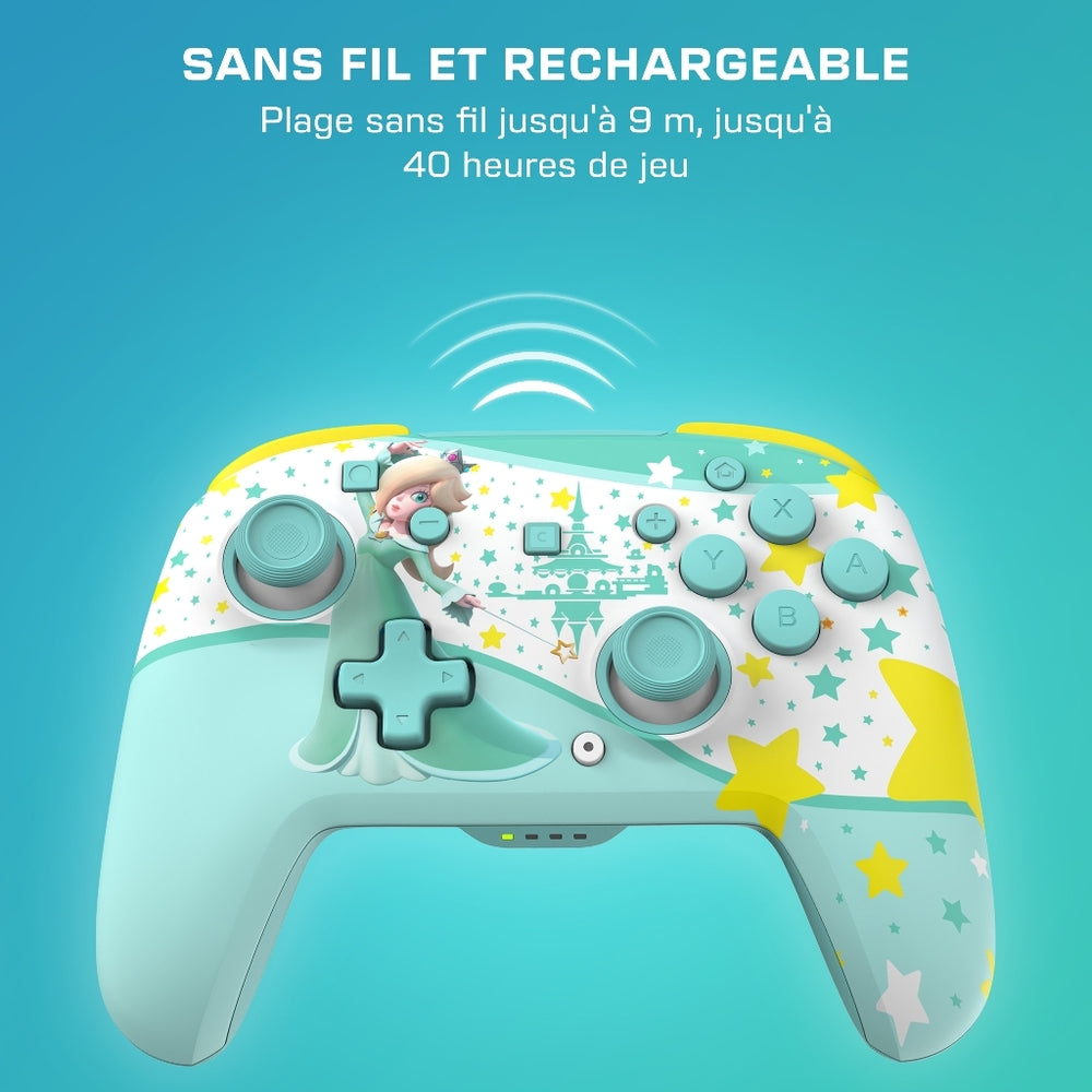 Turtle Beach Rematch Super Mario Manette sans fil Sans fil - Sticks TMR & Bouton C - Nintendo Switch 2 - Motif Harmonie