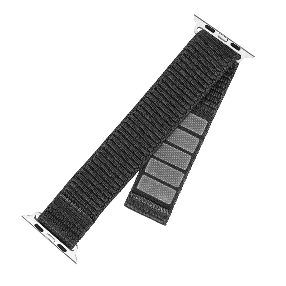 FIXED Bracelet nylon pour Apple Watch 42/44/45/46 mm, gris foncé