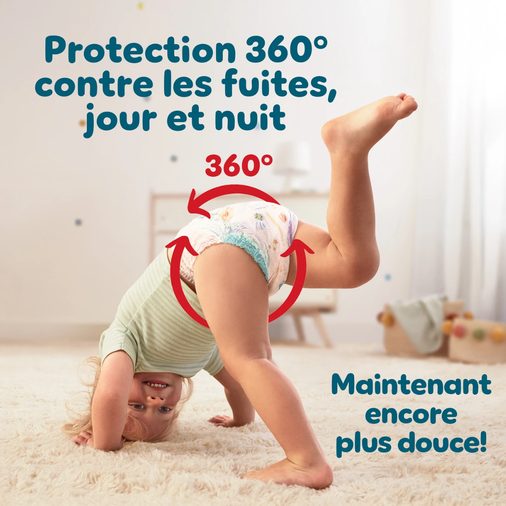 Pampers Baby-Dry Culottes, Taille 6, 80 Culottes de Change, 13-19 kg, Protection Anti-fuites 360° Jour et Nuit