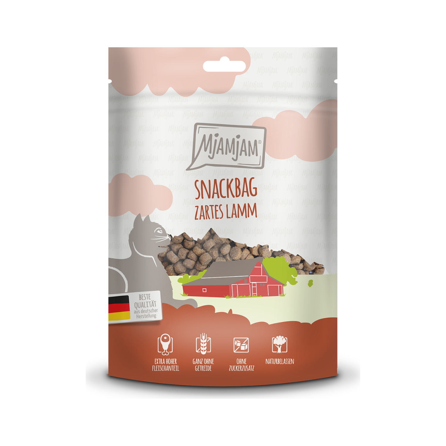 MjAMjAM Friandises pour chat à l'agneau 125 g