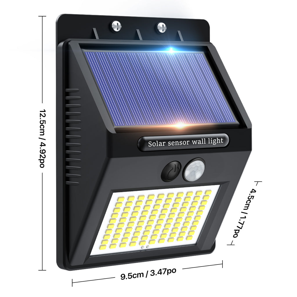 VIVREAL Lampes murales solaires alimentées par l’énergie solaire, Lot de 6, 100 LED YHM02B, Soldes du Nouvel An, Meilleures idées cadeaux