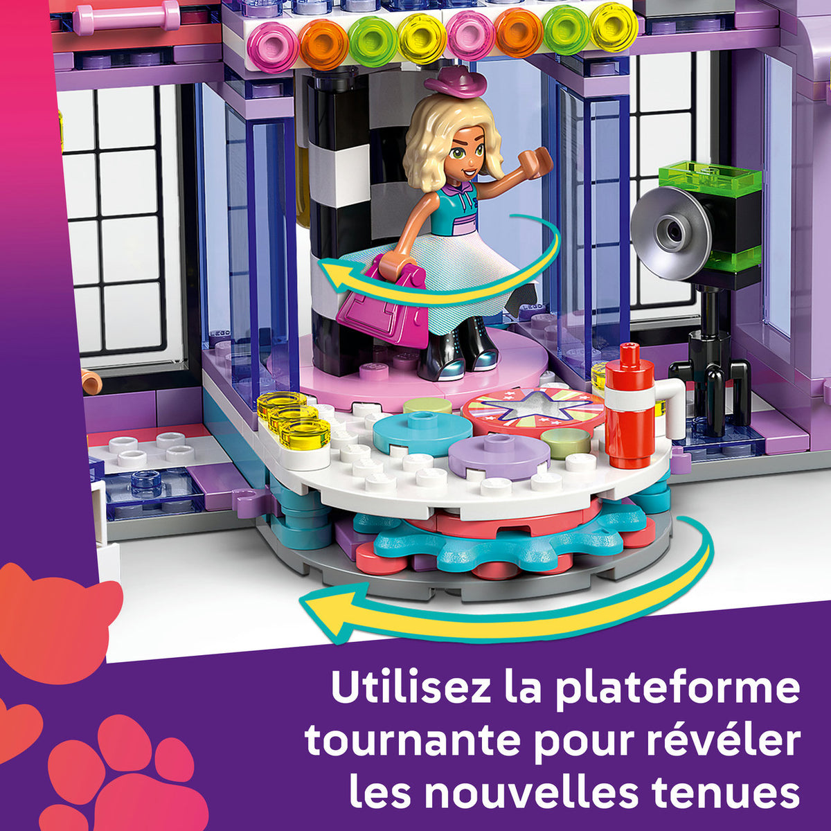 LEGO Friends Défilé de Mode Heartlake City 42685 Set de Construction avec Tapis Rouge, Coulisses et 3 Mini-Poupées (429 Pièces)