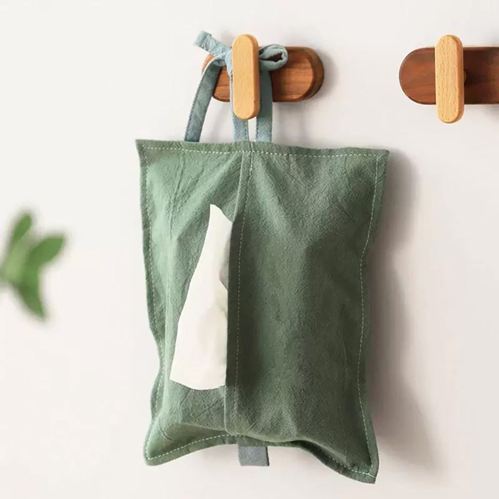 WhereHike 1 pièce Sac à mouchoirs portable, Distributeur de mouchoirs à suspendre pour plusieurs endroits, Vert