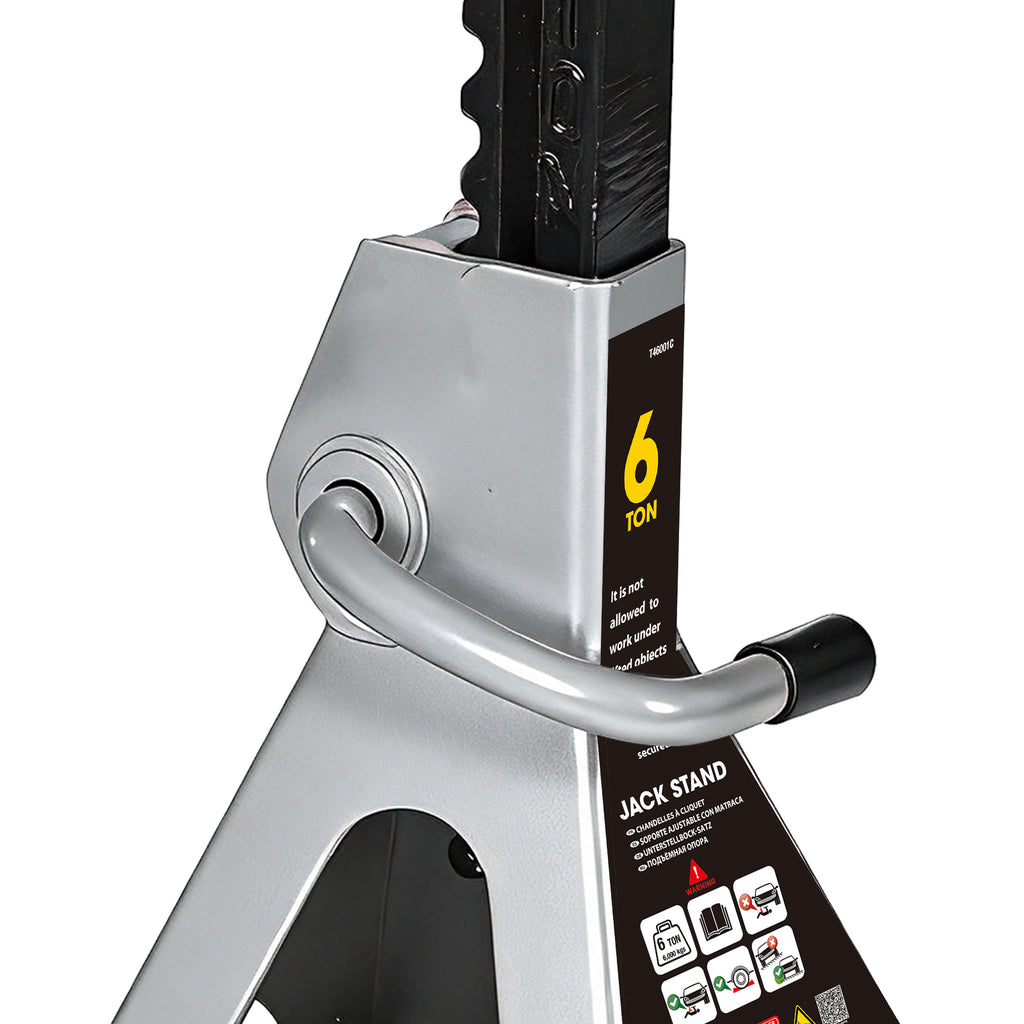 TCE Chandelles de Sécurité de Qualité Professionnelle 6t 388-580mm Hauteur Réglable Certifié en 1494 Structure en Acier Soudé pour Grands SUVs Véhicules Tout-Terrain 4x4 Camions Légers BIG RED TORIN
