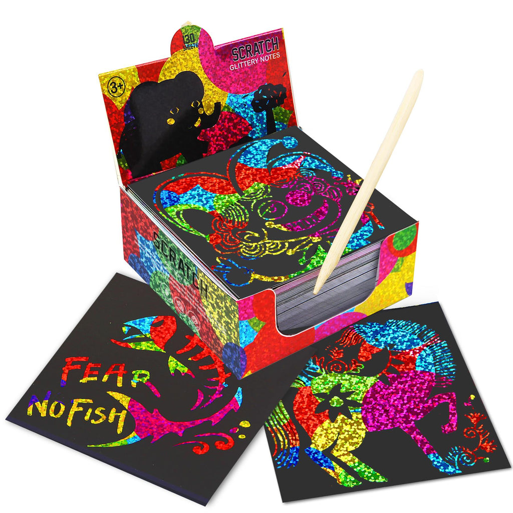 Jar Melo Kit d’art au grattoir avec notes - Arc-en-ciel