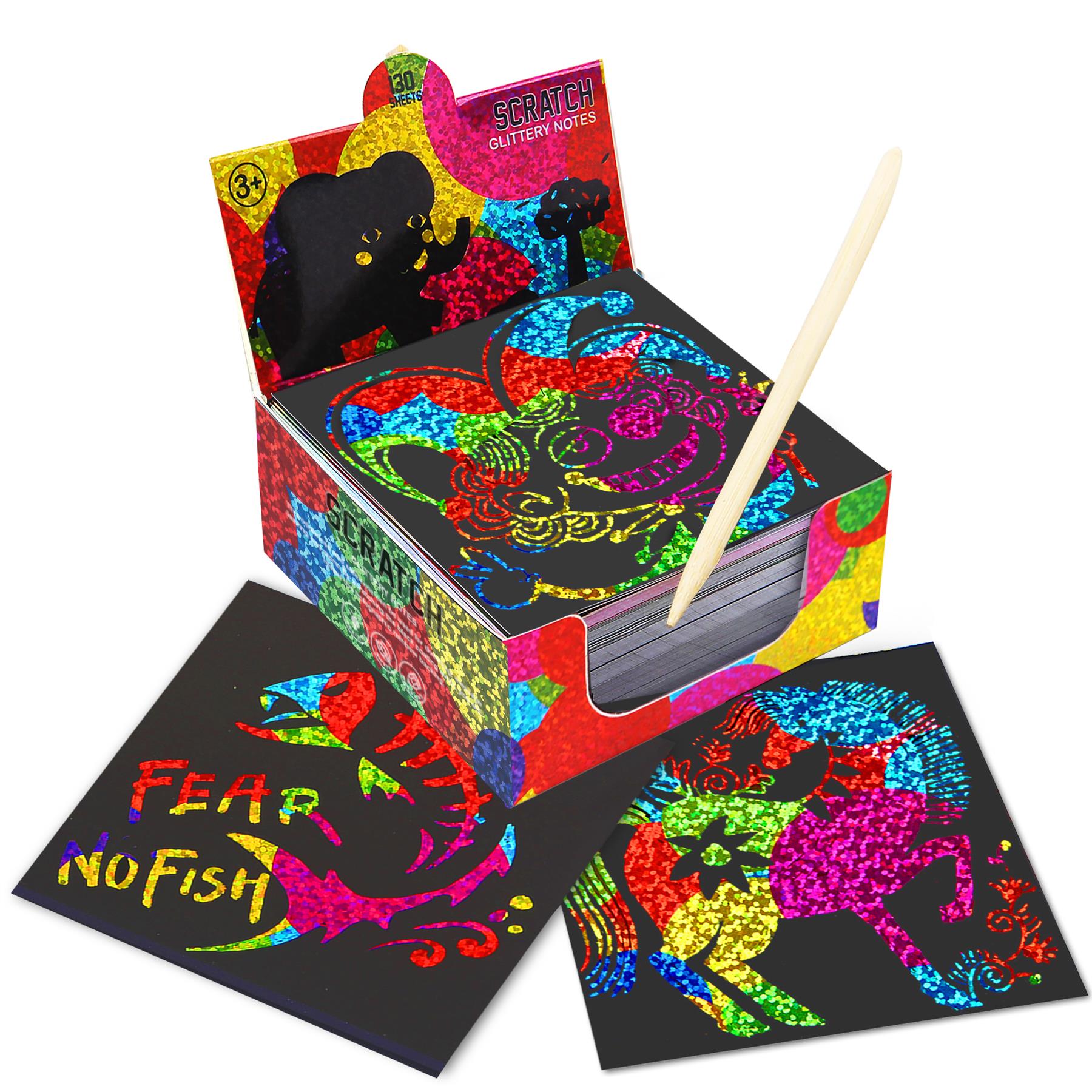 Jar Melo Kit d’art au grattoir avec notes - Arc-en-ciel