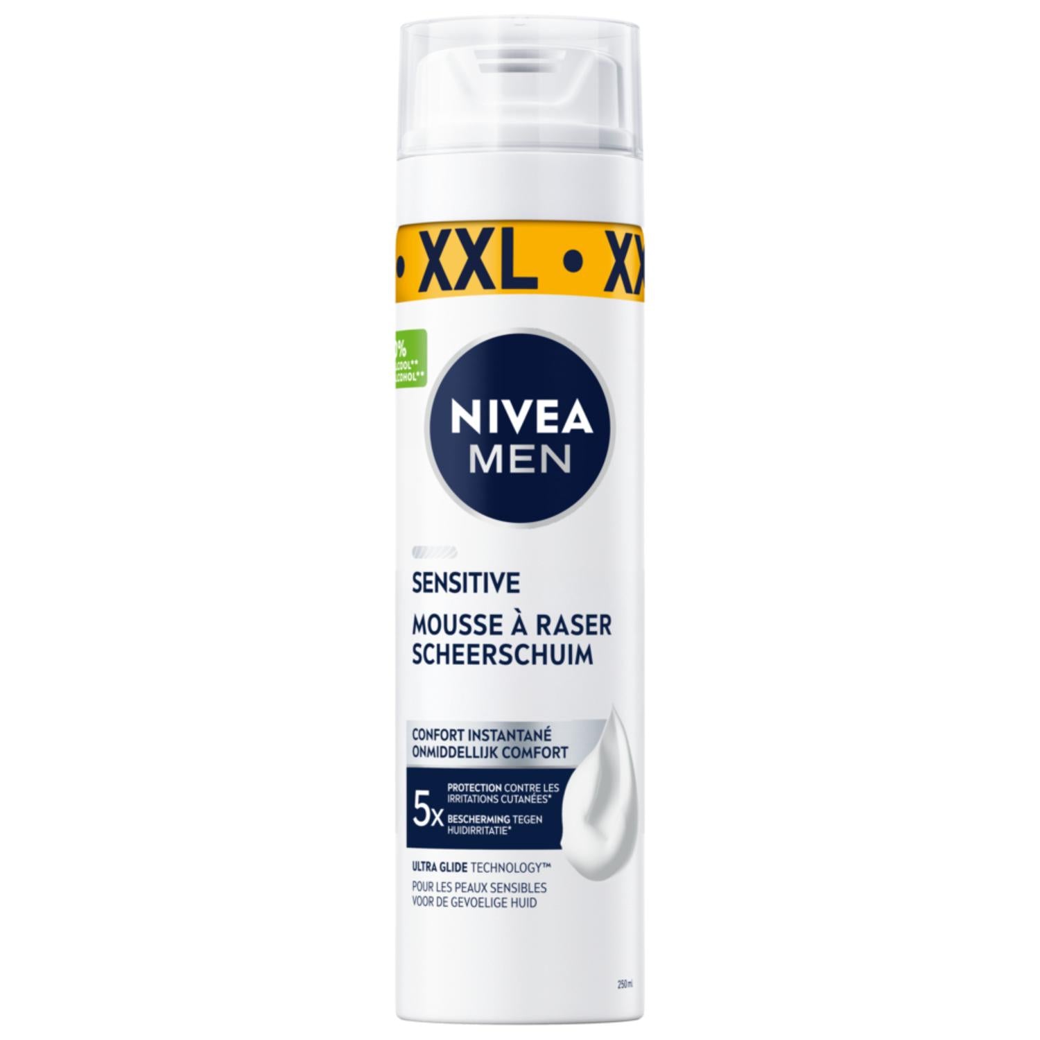 NIVEA MEN Sensitive Visage Mousse à Raser XXL 250 ml