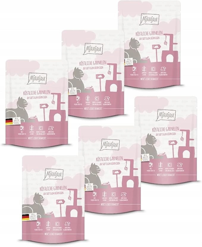 [Peut être servi frais pour l'été] MjAMJAM Quetschie Nourriture humide pour chat au poulet 300 g x 6
