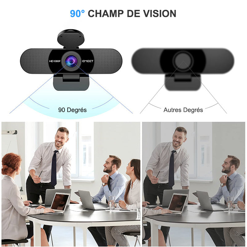 EMEET Webcam pour PC USB HD 1080p avec Plug & Play