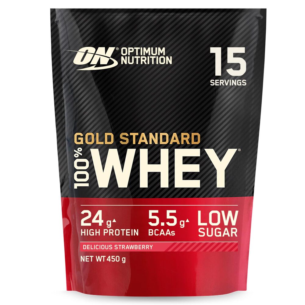 Optimum Nutrition Gold Standard 100% Whey Protein, Fraise délicieuse 450 g (15 portions)