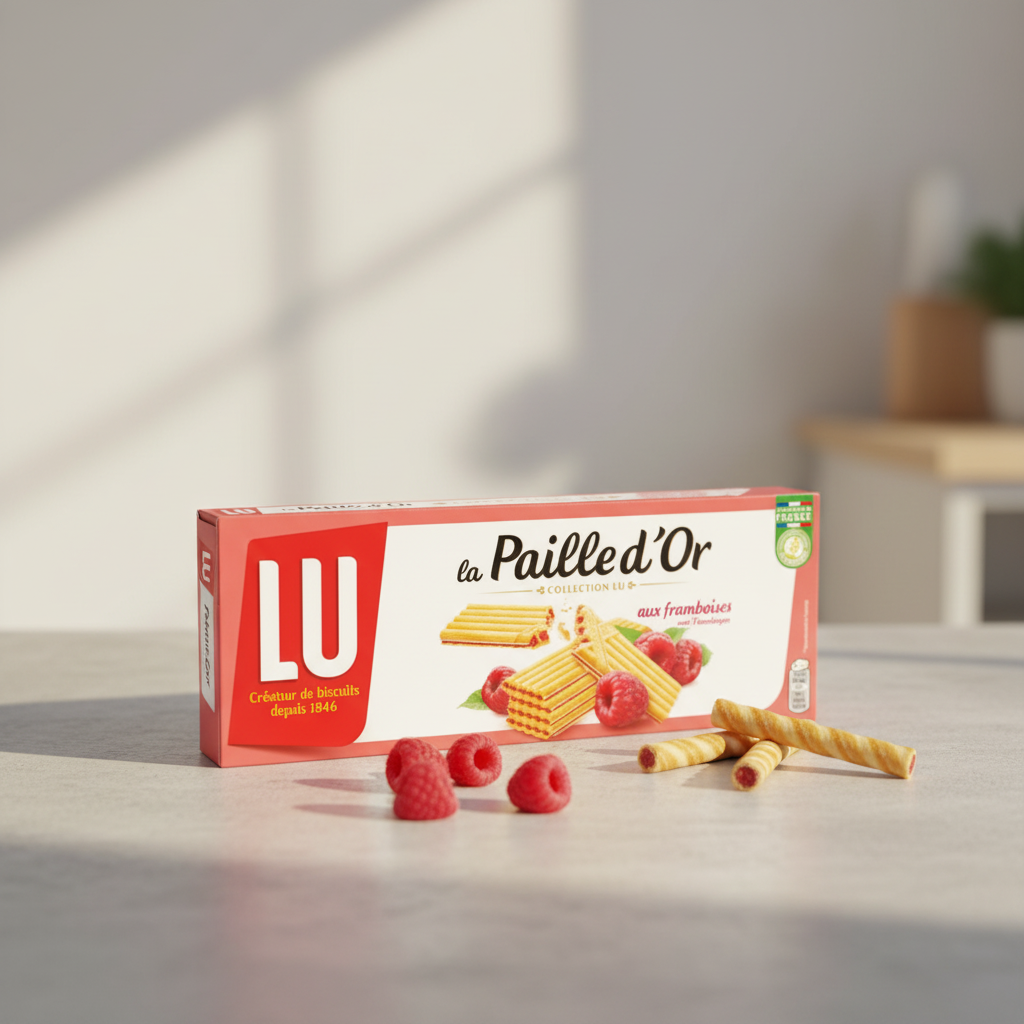 LU La Paille d'Or Gaufrettes fourrées aux framboises - 170 g