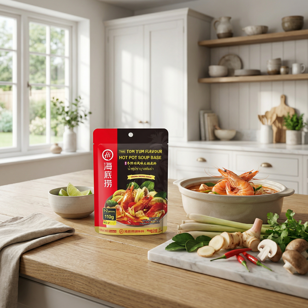 HAIDILAO Assaisonnement pour fondue chinoise saveur tom yum thaïlandaise 110 g