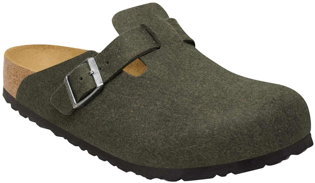 Birkenstock Sabots Boston en Cuir Daim, Thym