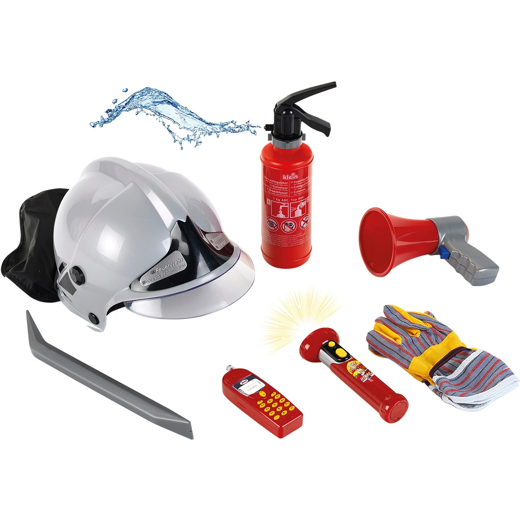 Theo Klein Lot de 7 accessoires de pompier dont casque MSA