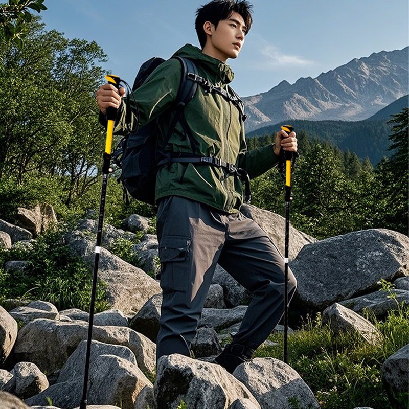 SUNCOJIA Bâtons de trekking légers en aluminium 7075 pour femmes, hommes et seniors, bâtons de marche pliables pour voyage, sentiers et équilibre