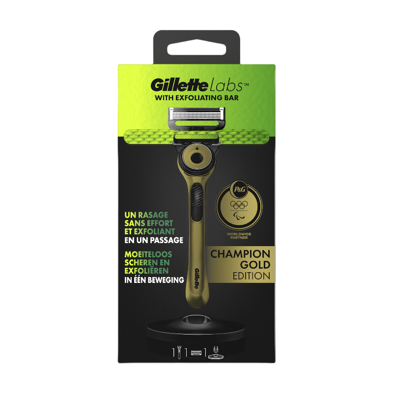 Gillette Labs Rasoir pour homme avec barre d'exfoliation + 1 recharge