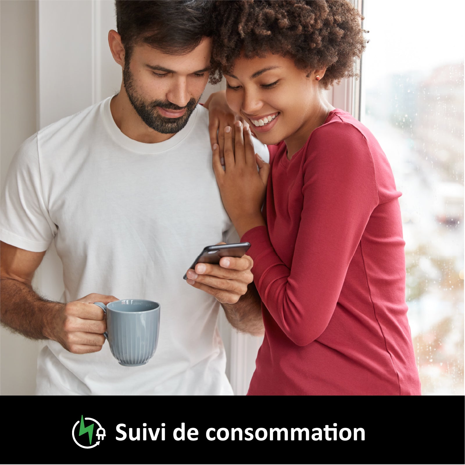 KYF Prise Wi-Fi encastrée intelligente d’intérieur avec compteur d’énergie