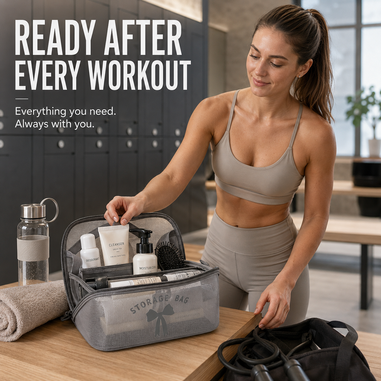 Verbex H7 Gris Sac à main de maquillage haut de gamme, trousse de voyage/pochette cosmétique/sac de rangement/sac de voyage multifonctionnel avec oreiller intégré