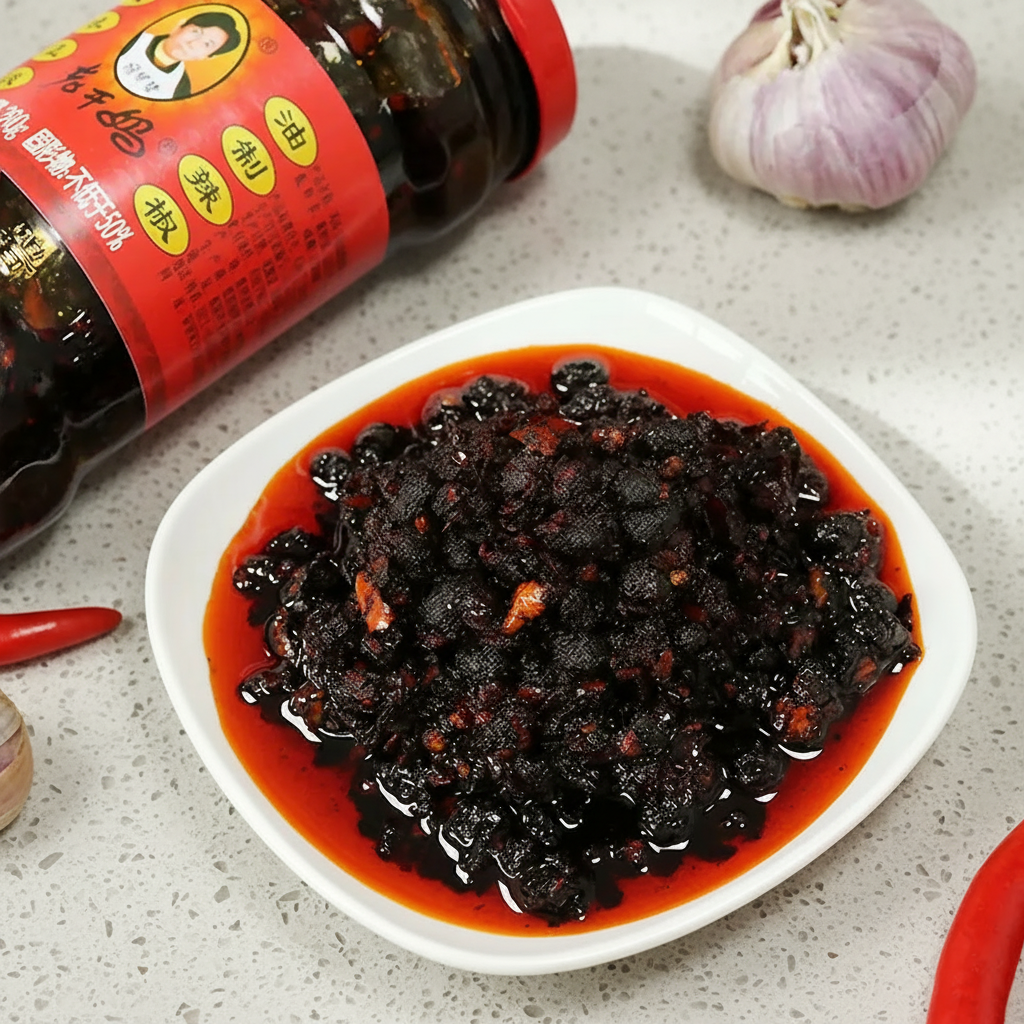 Lao Gan Ma Haricots noirs fermentés à l'huile pimentée - 280 g