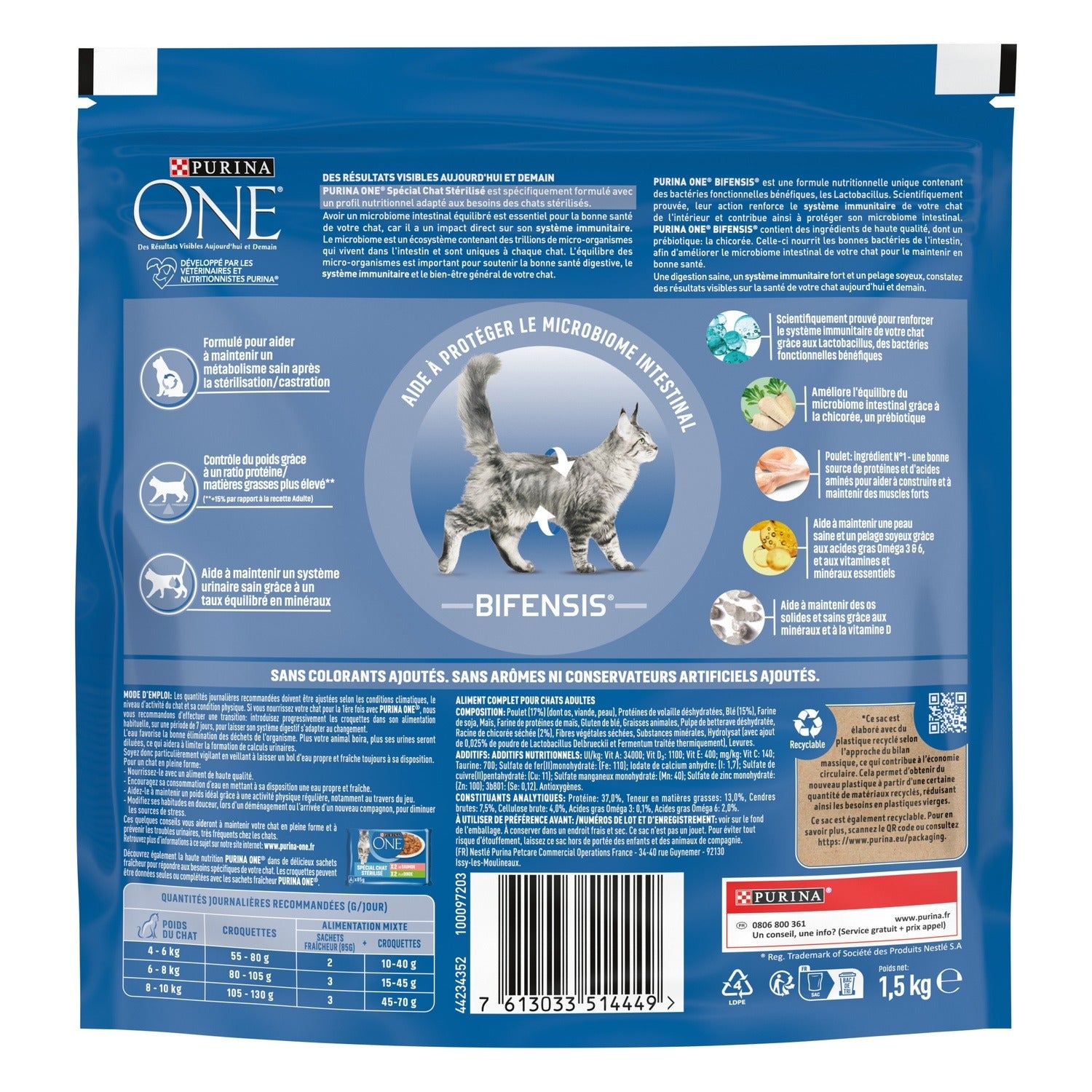Purina One Bifensis Aliment pour chat adulte à la truite 1,5 kg