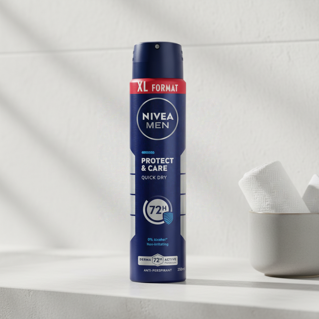 NIVEA MEN Déodorant Aisselles Protect & Care Protection 72h Spray XXL 250 ml