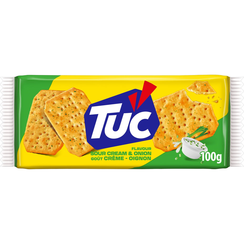 TUC Crackers Savoureux Crème Aigre et Oignon, 100 g