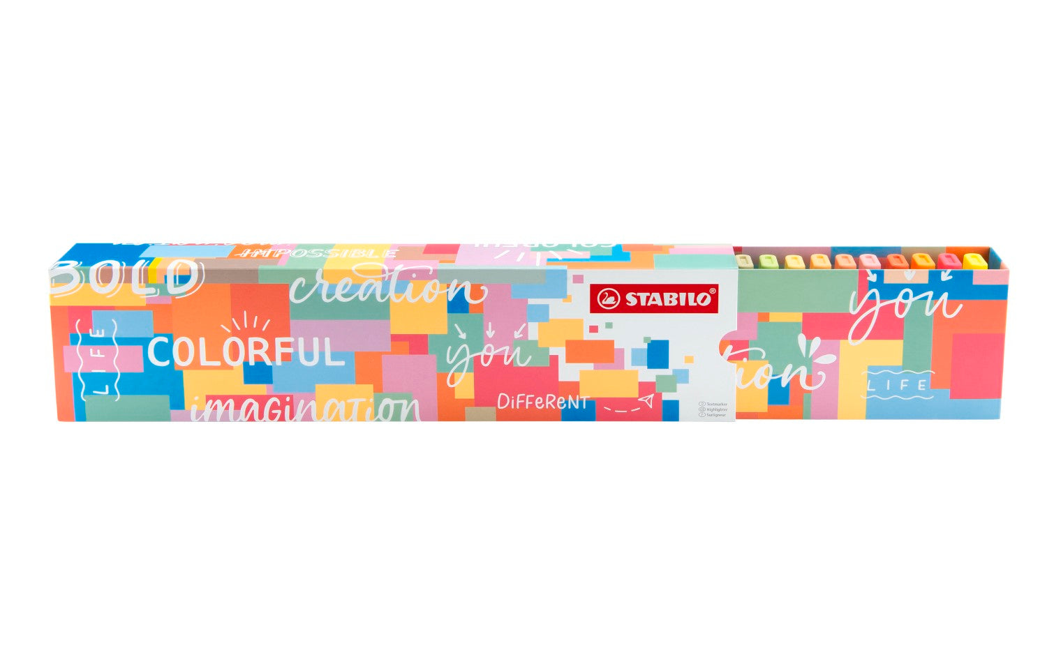 STABILO BOSS ORIGINAL Set de bureau de 24 surligneurs - 4 néon + 13 pastel + 6 nature + 1 noir