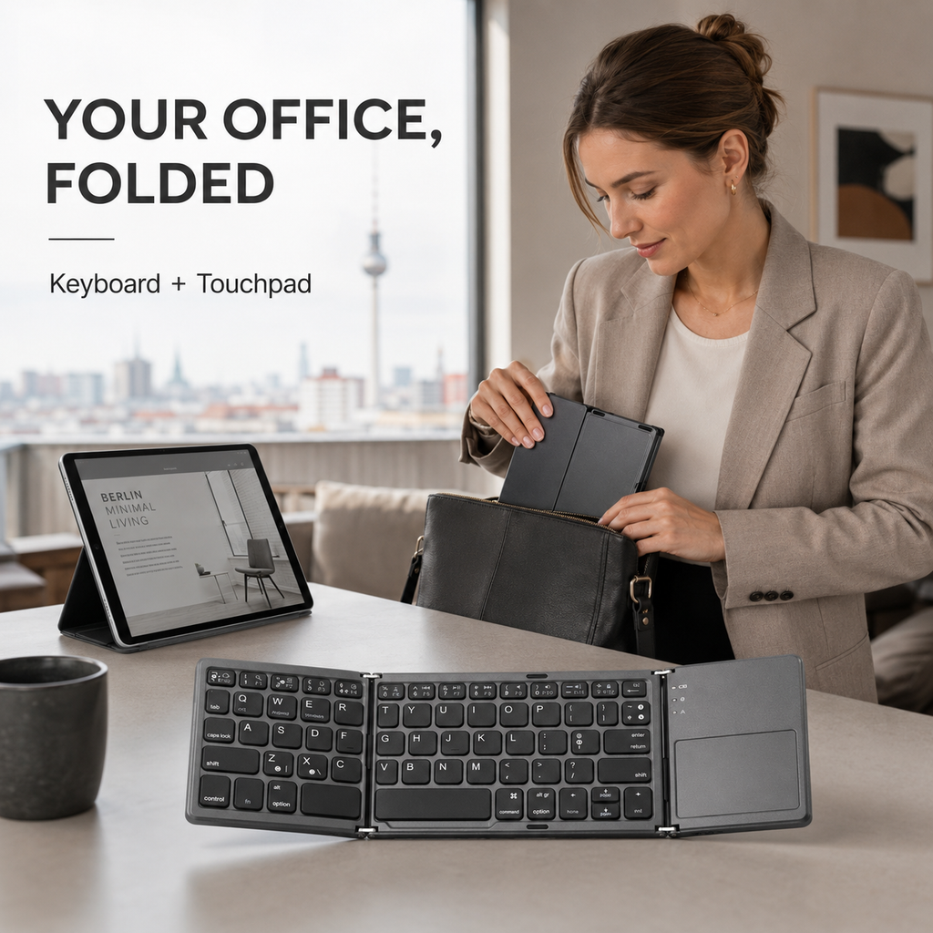 VoxorAI B033 est doté d'un pavé tactile et d'un pavé numérique. Ce clavier sans fil portable de taille standard est compatible avec les PC, les ordinateurs portables, les iPad