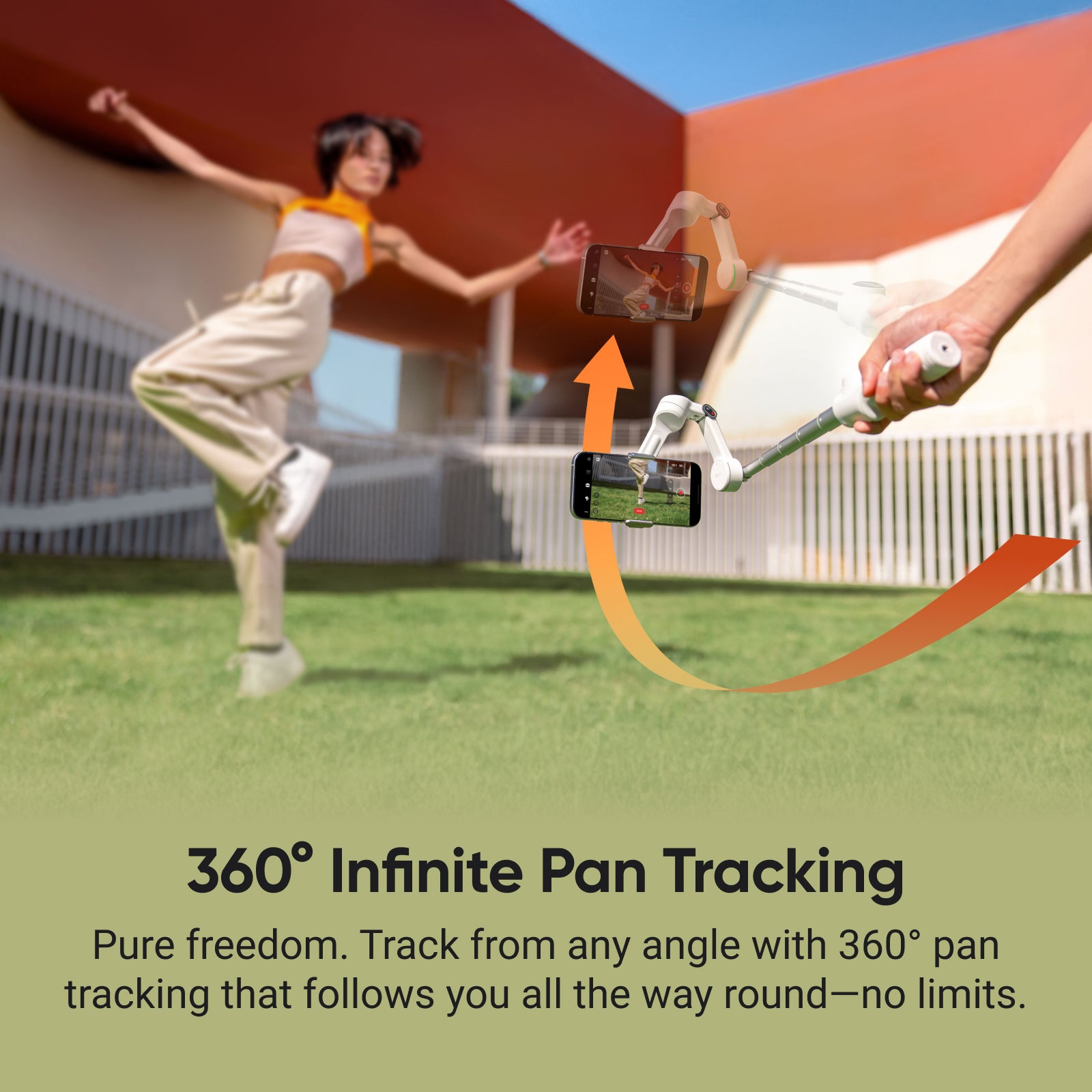 Insta360 Flow 2 Pro AI Tracker Bundle Blanc Glacier - Stabilisateur pliable pour smartphone avec IA, suivi dans plus de 200 applications avec Apple DockKit, suivi panoramique à 360°