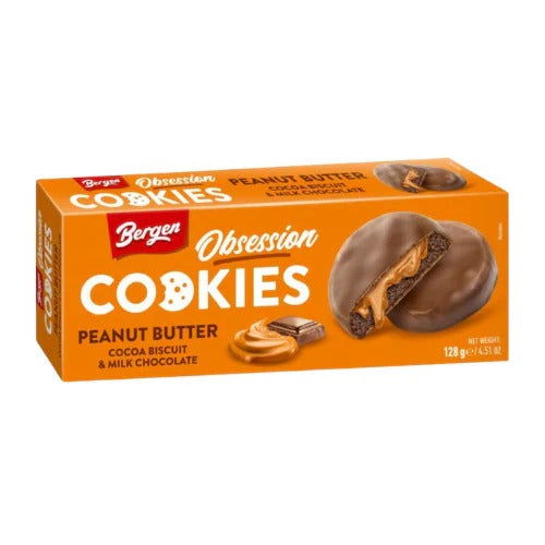 Bergen Obsession Biscuits au beurre de cacahuètes et au cacao 128 g