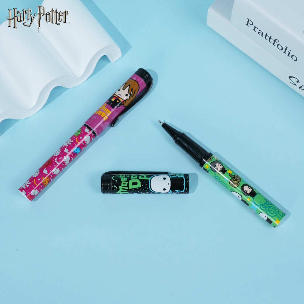 Warner Bros. Lot de 4 stylos Harry Potter sous licence officielle mini-personnages mignons Monde des sorciers papeterie de collection cadeau