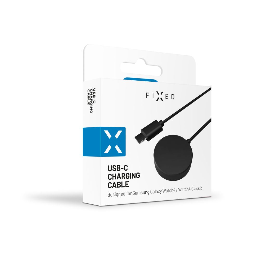 FIXED Câble de charge USB-C pour Samsung Galaxy Watch 3/4/5/6/7/Active/Ultra, noir