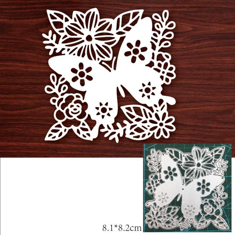 Creative pour papillon, dies de découpe en métal, gabarit, scrapbooking, outil de gaufrage, cartes en papier, album de décoration, un papillon et une fleur