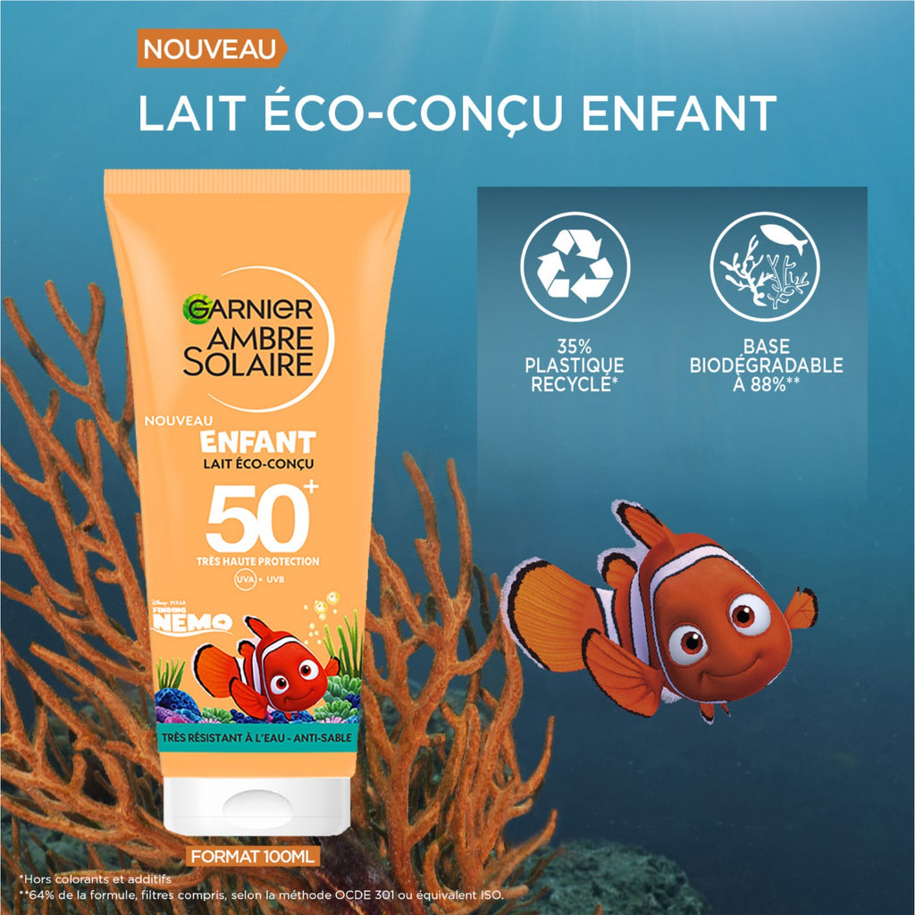 GARNIER Ambre Solaire Kids Baume Protecteur Solaire Némo FPS50+ 100ml