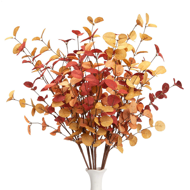 Yuejia Lot de 3 tiges d’eucalyptus artificielles d'automne - 70 cm
