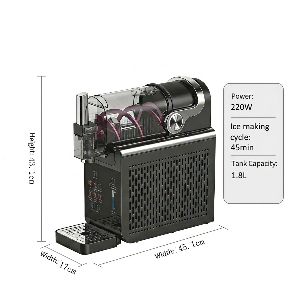 OYAJIA IM-5101 Machine à granité et boissons glacées, autonettoyante, sans glace ajoutée, dégagement continu de glace, frappés, smoothies et milkshakes