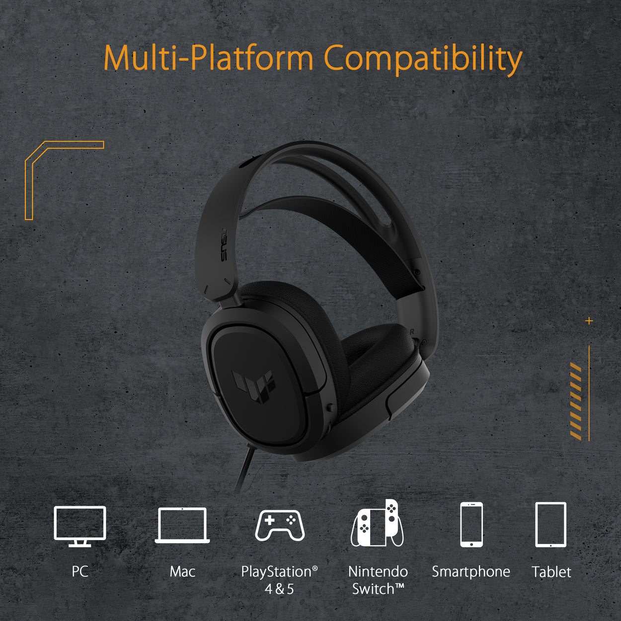 ASUS TUF H1 Casque Gaming Sans Fil - Noir
