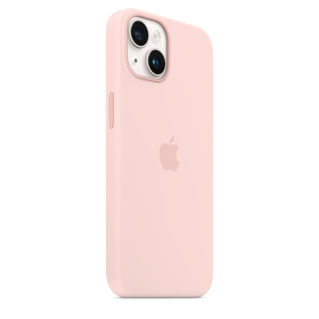 Apple coque en silicone avec MagSafe pour iPhone 14 - Rose craie