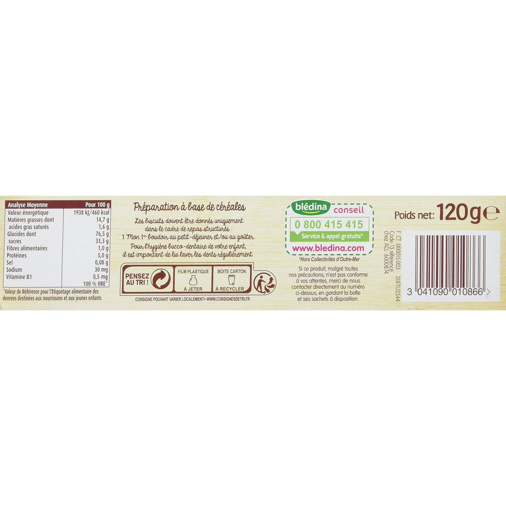 BLEDINA Mon Premier Blédiscuit Biscuit Dès 10 Mois 120 g