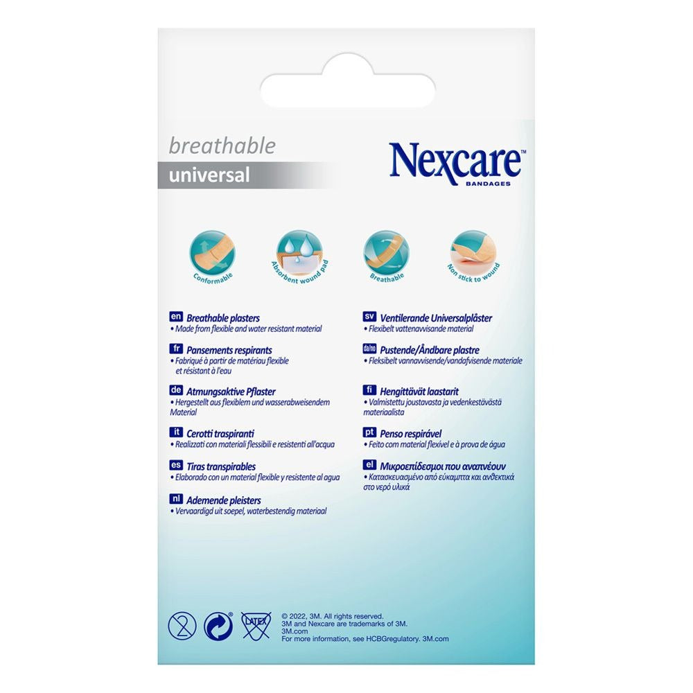 NEXCARE™ Breathable Universal Pansements Respirants Universels Mix – 40 pansements