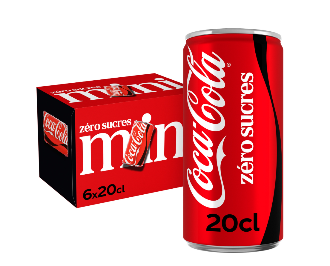 COCA-COLA Zéro mini-cans Pack 6x20cl