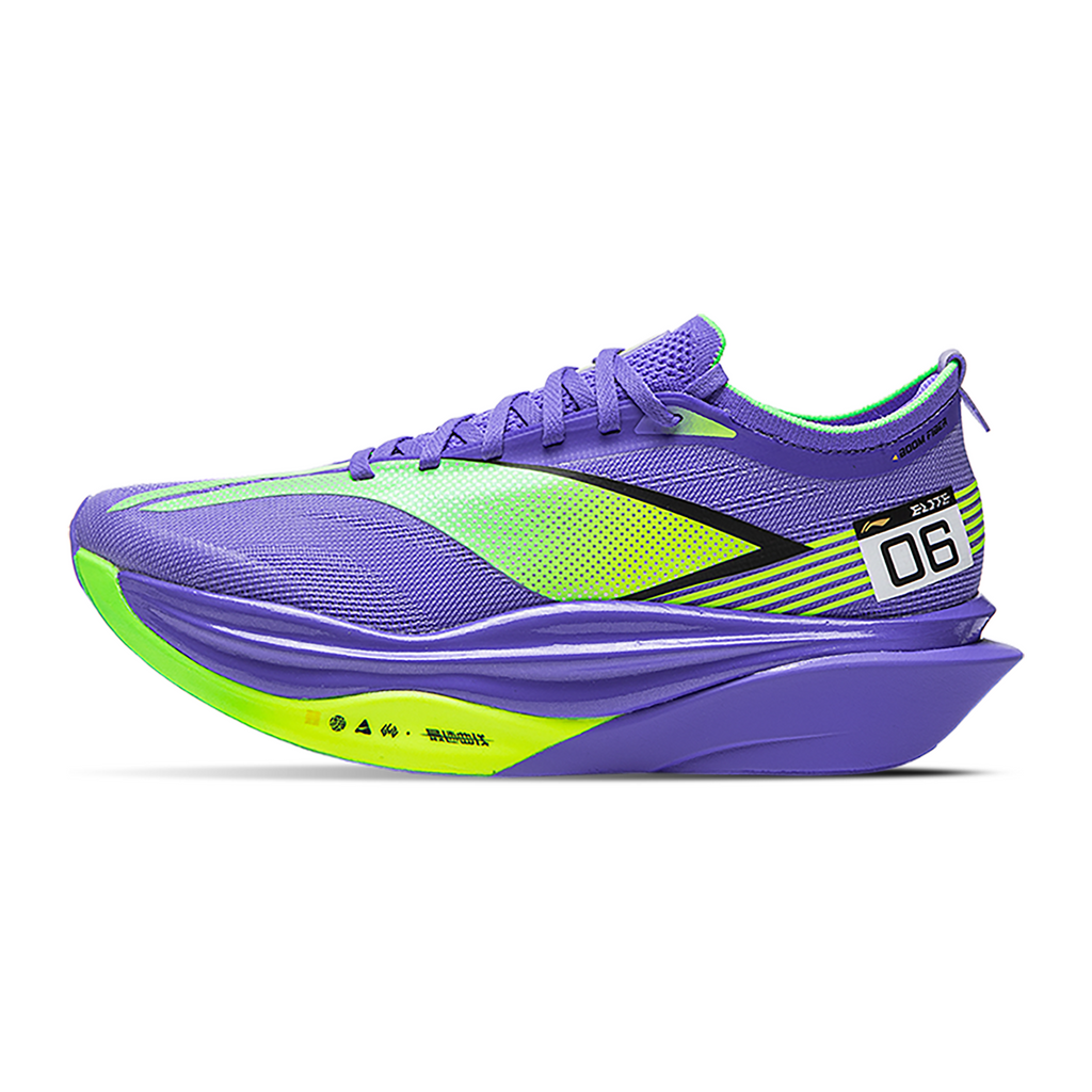 EU42.5 LI-NING Fly Electric 6 ELITE Chaussures de course de vitesse pour hommes Marathon Sport et plein air - Violet étoilé fluorescent