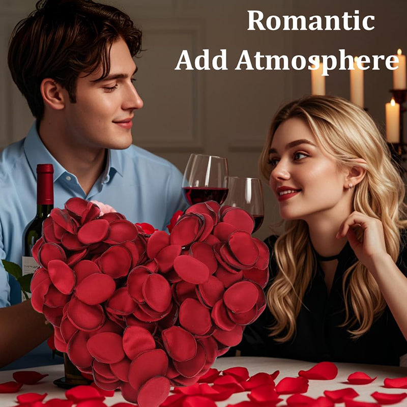 200 pièces 1,5 in / 3,8 cm pétales de fleurs artificielles pétales de fleurs de rose en soie pour la Saint-Valentin, pétales de fleurs à jeter lors du mariage, mariée, centre de table (rouge)