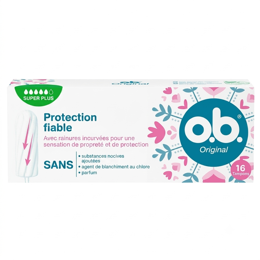 O.b. Original Super Plus Tampons Hygiéniques 4 lots de 16 Tampons, 64 tampons