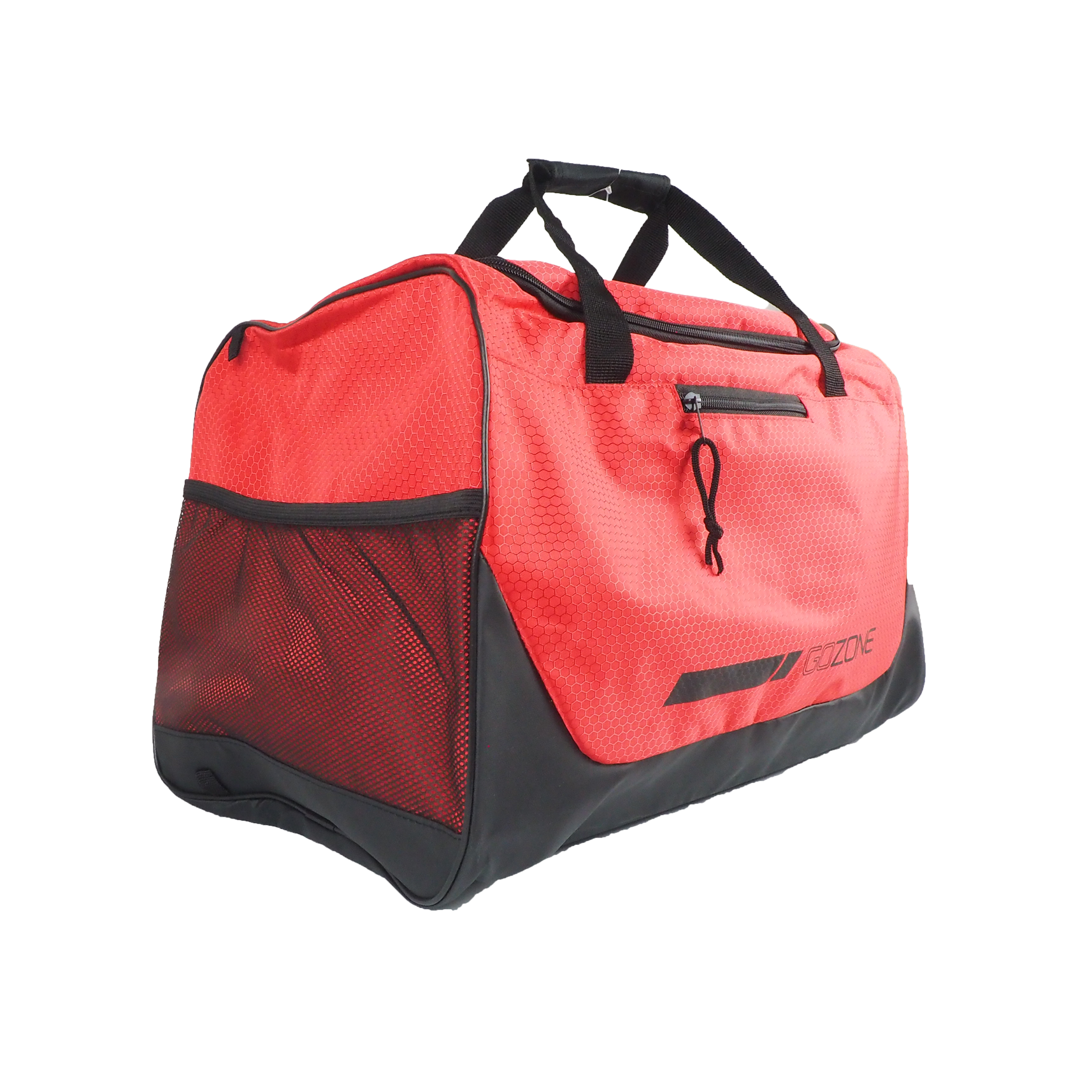 GoZone Sac de sport léger, 100 % polyester durable, Poignée à fermeture auto-agrippante, Poches latérales ouvertes en maille, Léger et durable