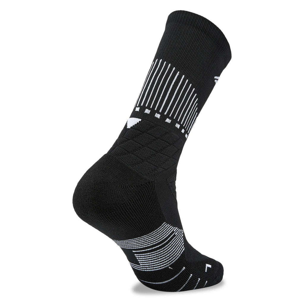 LI-NING Chaussettes mi-longues de basket-ball résistantes, confortables et respirantes noir L