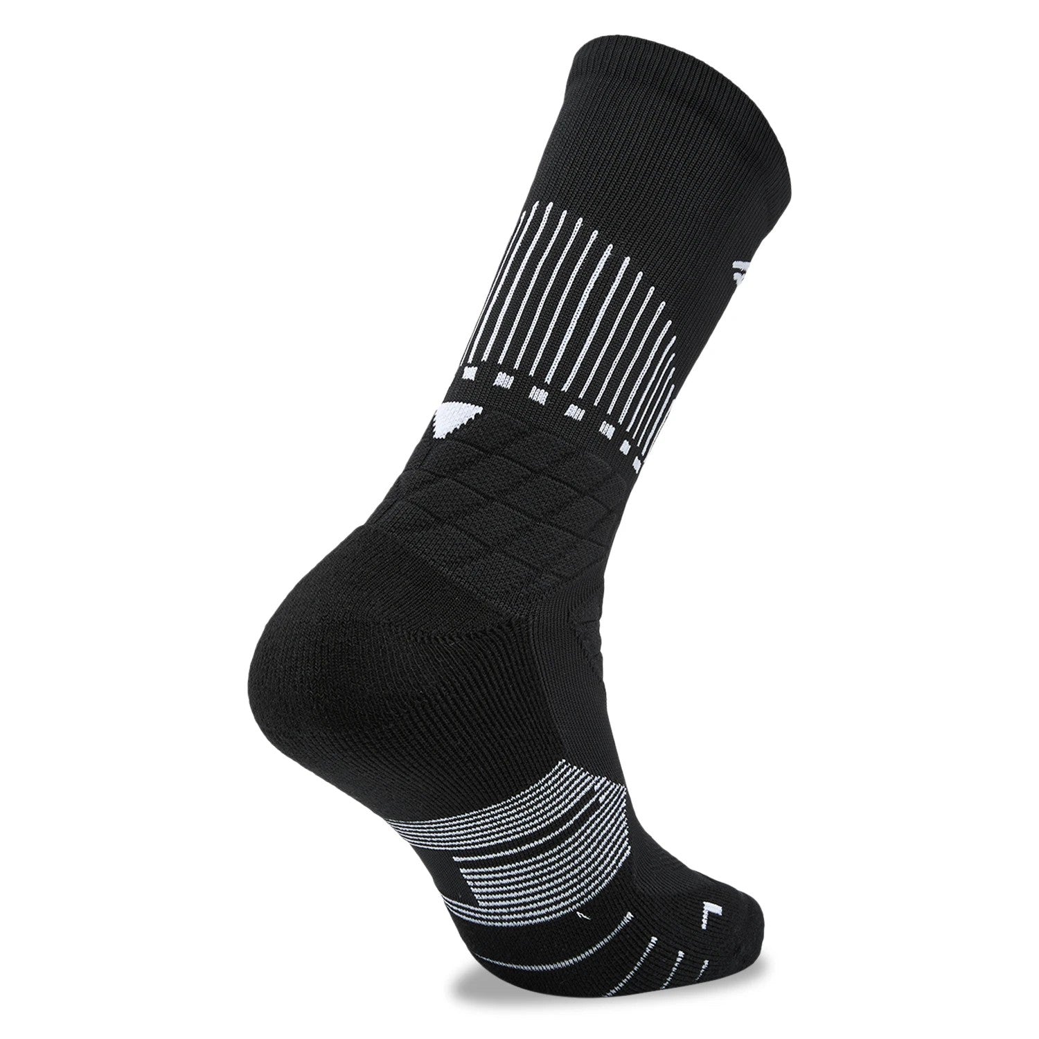 LI-NING Chaussettes mi-longues de basket-ball résistantes, confortables et respirantes noir L