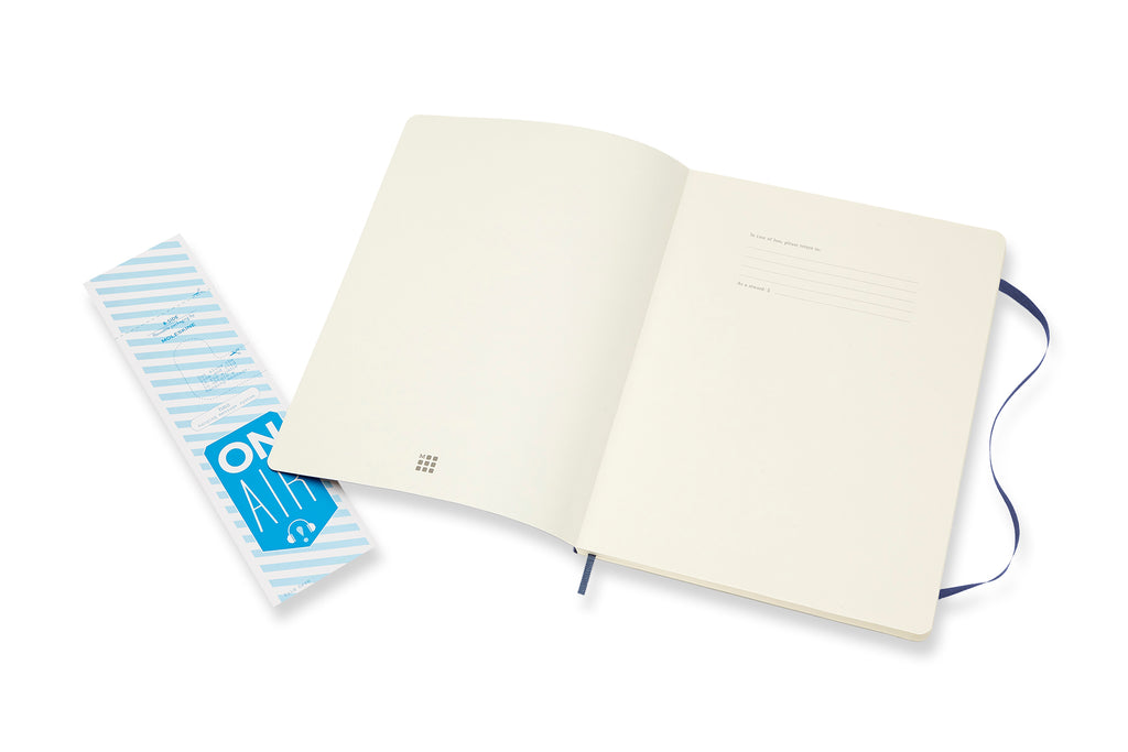 MOLESKINE Carnet Classique - Très Grand Format Bleu Saphir Pages Blanches