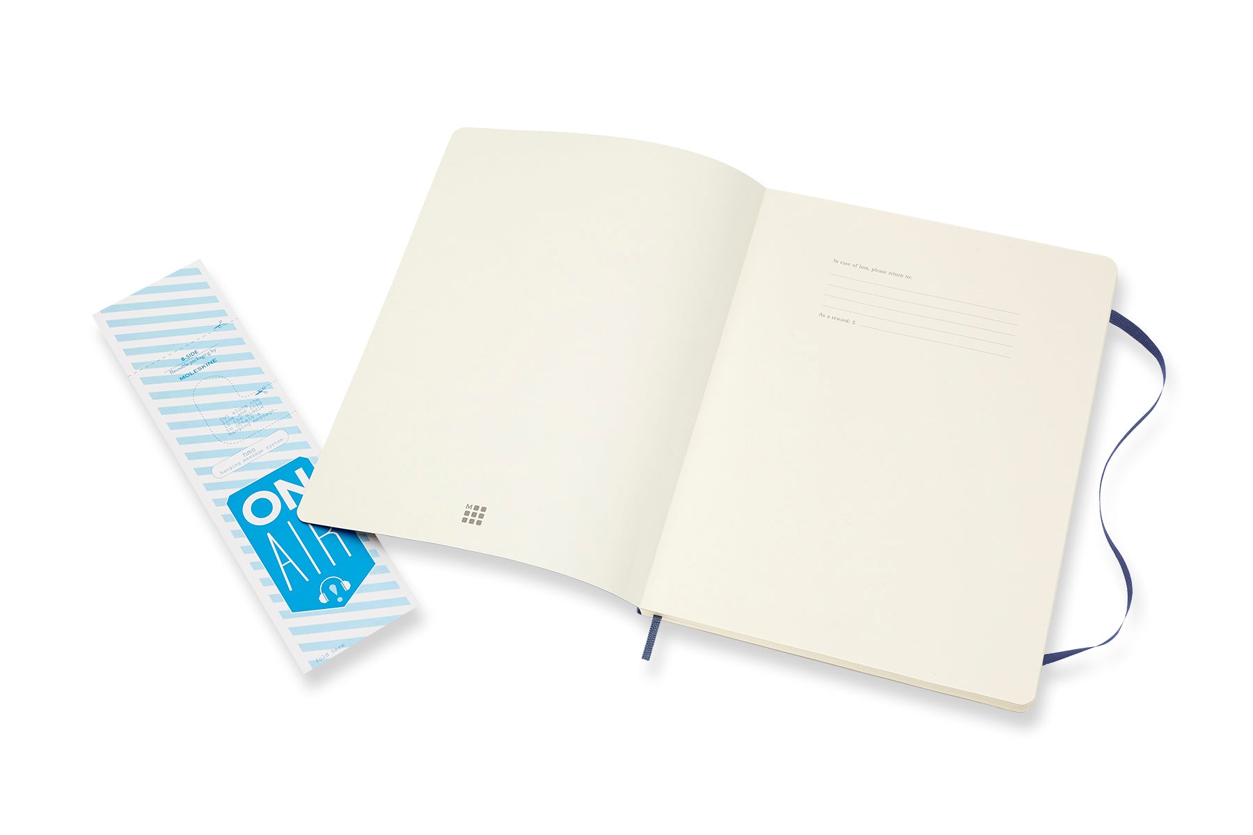 MOLESKINE Carnet Classique - Très Grand Format Bleu Saphir Pages Blanches