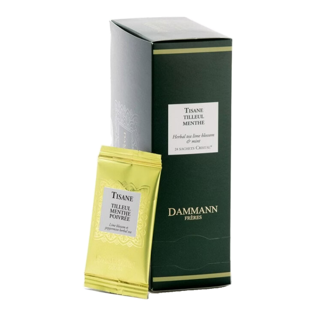 Dammann Frères Tisane tilleul et menthe verte 24 sachets 48 g